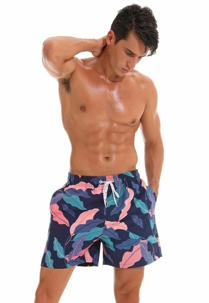 Men Swim Shorts Swimwear Beach Swimsuit-STYLEGOING