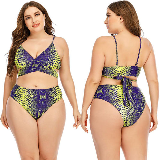 Plus Size Bandage Beach Bikini-STYLEGOING