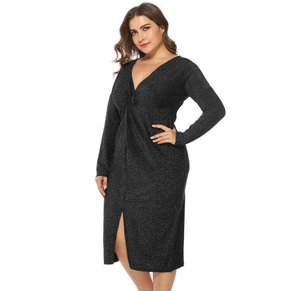 Plus Size Women Casual Maxi Dress-STYLEGOING