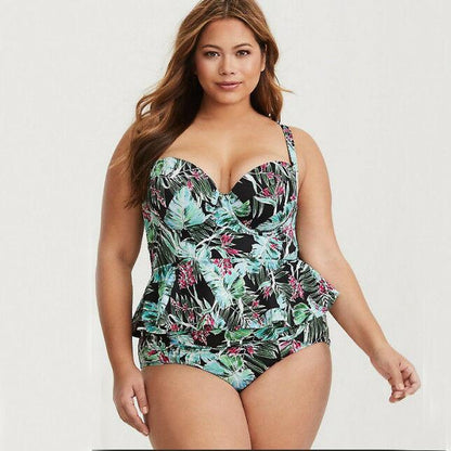 Plus Size Bikini Set Swimwear Swimsuit-STYLEGOING