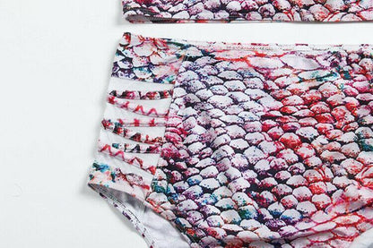 Plus Size Floral Padded Bra Bikini Set-STYLEGOING