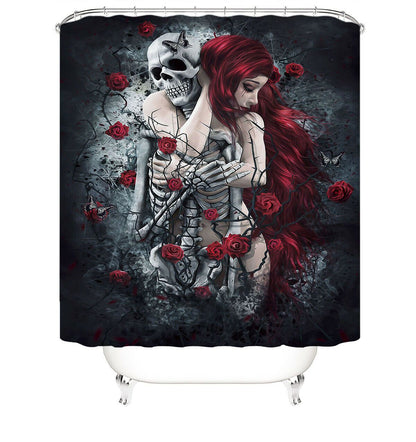 Farewell Hug Shower Curtain Bathroom Rug Set Bath Mat Non-Slip Toilet Lid Cover-STYLEGOING