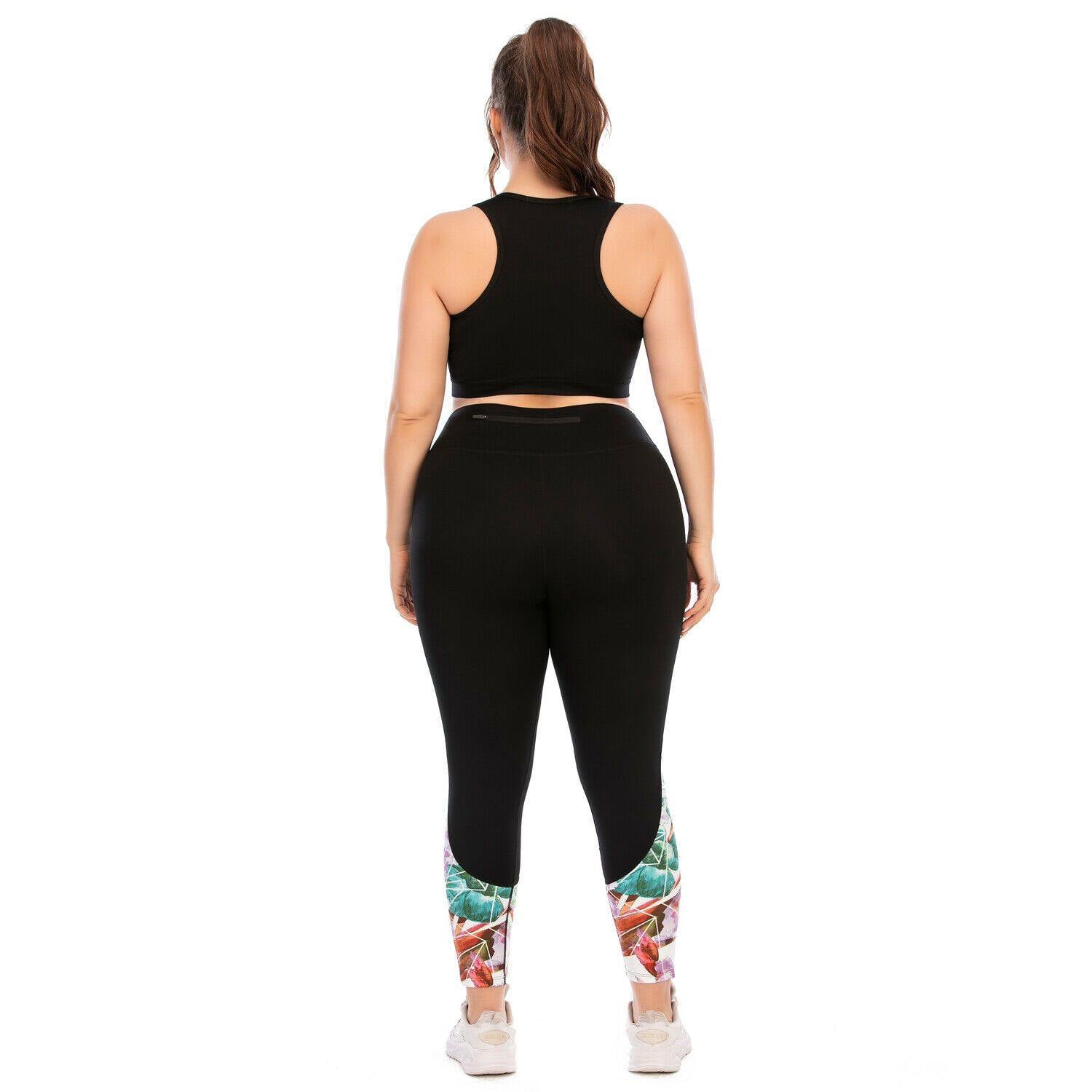 Women's Plus Size Yoga Set Fitness Gym Running Sports Outfit-STYLEGOING