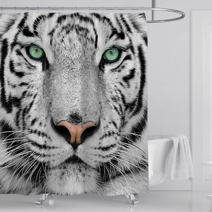 Tiger Head Fabric Shower Curtain-STYLEGOING