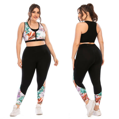 Women's Plus Size Yoga Set Fitness Gym Running Sports Outfit-STYLEGOING