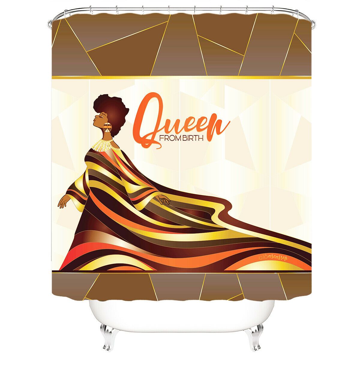 Queen Fabric Shower Curtain-STYLEGOING