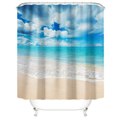 Seaside Fabric Shower Curtain For Bathroom-STYLEGOING