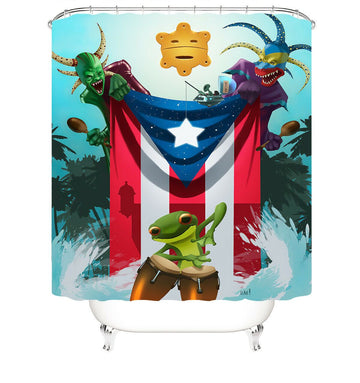 Flag Fabric Shower Curtains-STYLEGOING