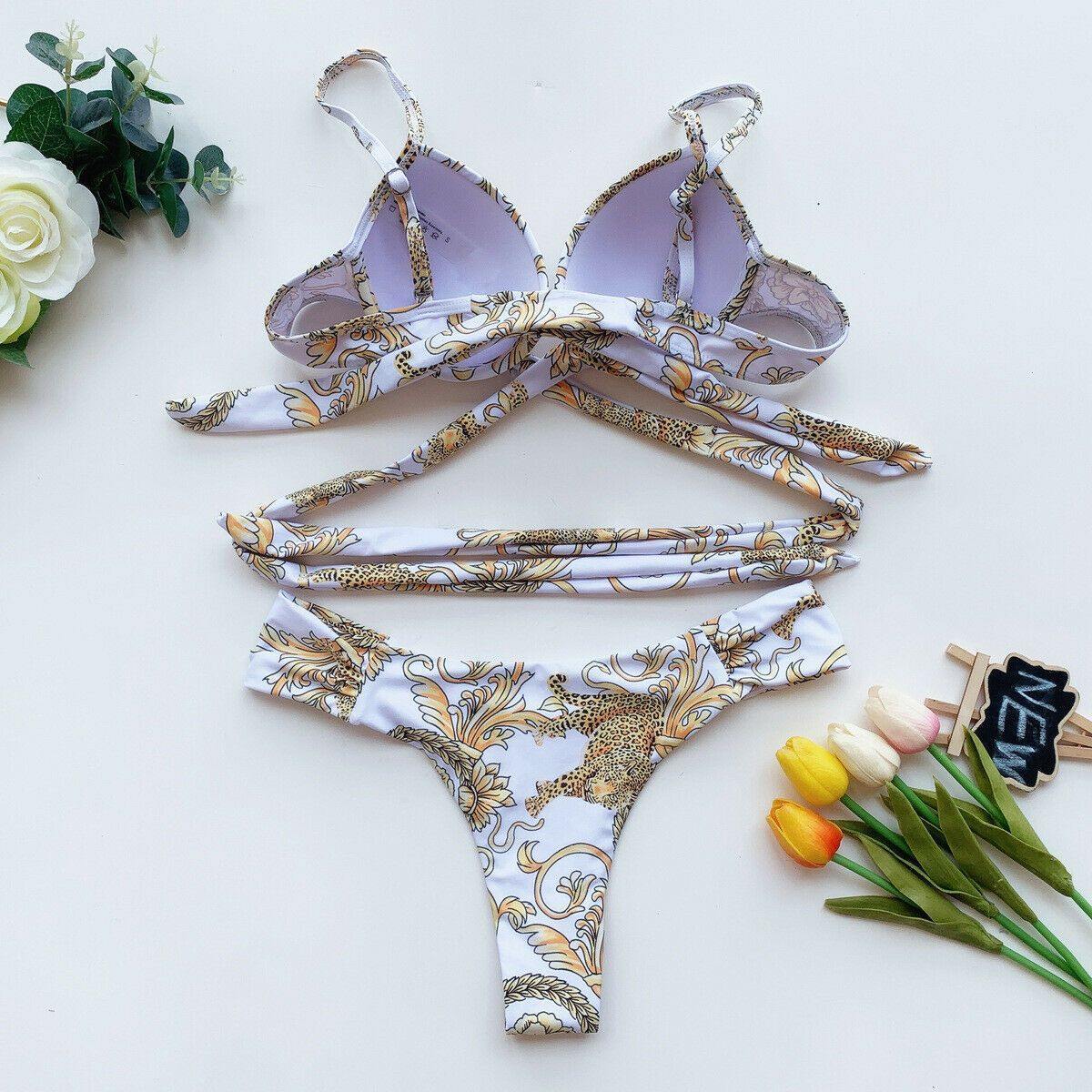Women Bandage Bra Bikini Set-STYLEGOING