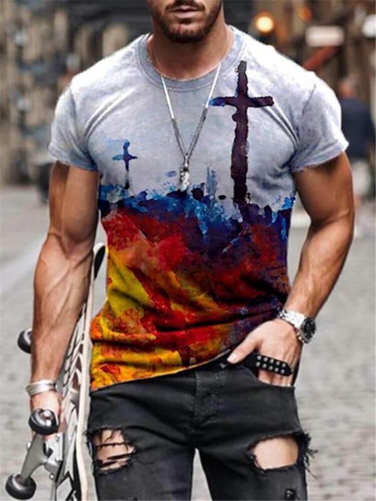Summer Crewneck Slim Undershirt Tee Tops-STYLEGOING