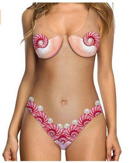 Summer Fruit Print One Piece Beach Swimwear-STYLEGOING