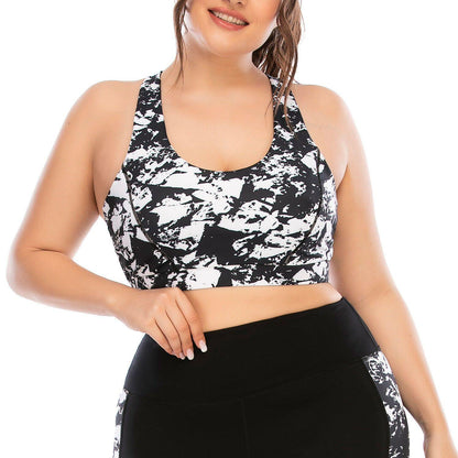 Women's Plus Size Yoga Set Gym Sports Bra Leggings Pants Fitness Jogging Outfit-STYLEGOING