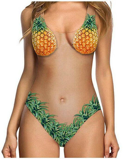 Summer Fruit Print One Piece Beach Swimwear-STYLEGOING