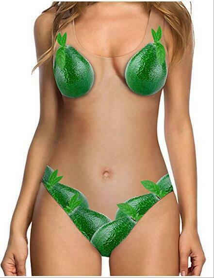 Summer Fruit Print One Piece Beach Swimwear-STYLEGOING