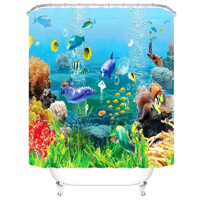 Undersea World Fabric Shower Curtain-STYLEGOING