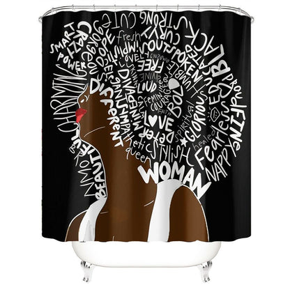 Woman Fabric Shower Curtain for Bathroom-STYLEGOING