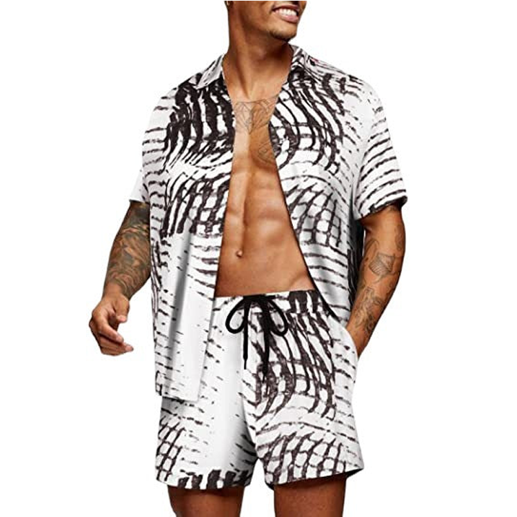 Leisure Summer Men's Short Sleeves Shirts and Shorts