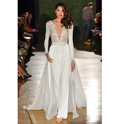 Sexy Lace Party White Jumpsuits